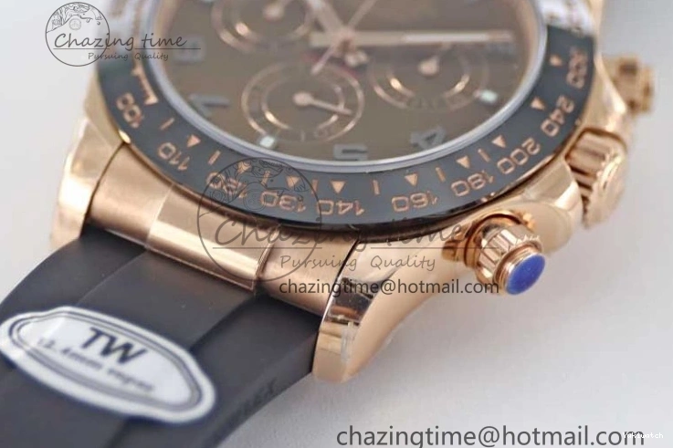 Steel 116515 Best RG Oysterflex A7750 904L Dial Edition Daytona Strap 1:1 on TWF Brown Roman 0419